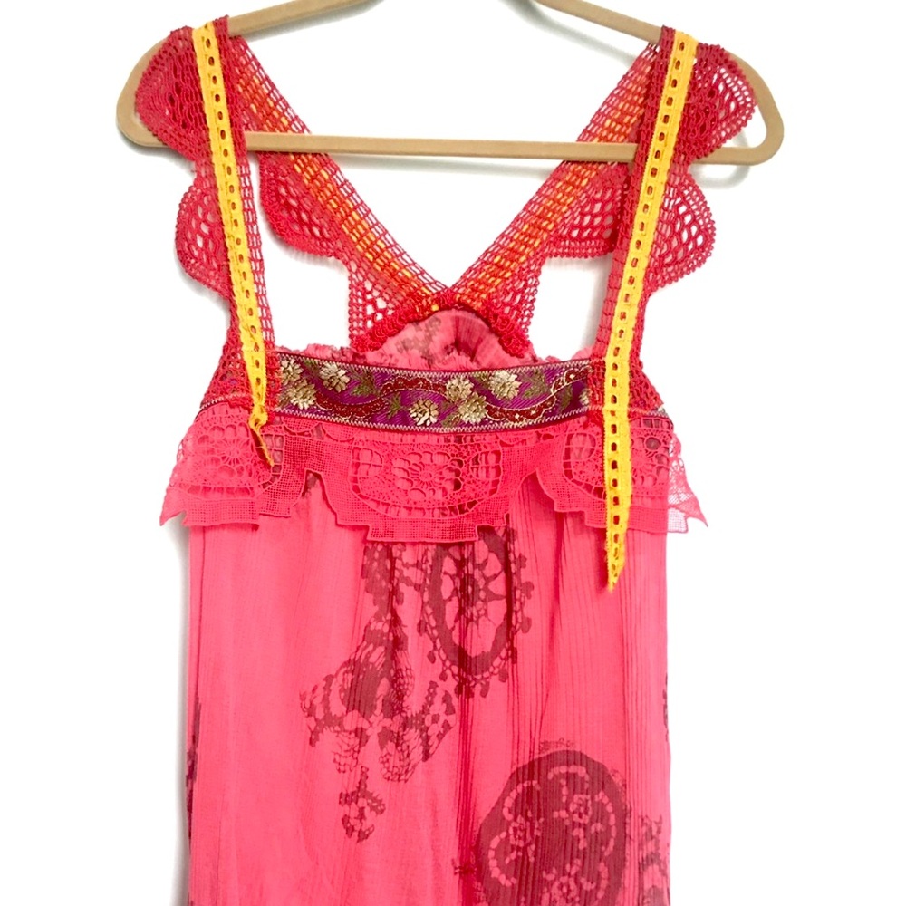 Free People tank top with drawstring waist.